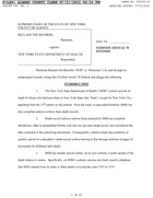 First page of Article 78 Petition